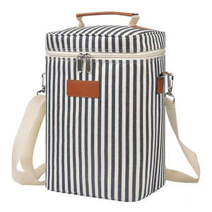 Toptan özel yüksek kalite tek omuz Oxford + EPE köpük + alüminyum folyo şarap soğutucu çantası 4 şişe kırmızı şarap Tote termal - Product Image 5