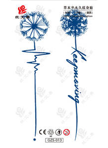 Adesivi tatuaggi temporanei impermeabili Semi permanenti 100% inchiostro a base vegetale battito cardiaco realistico parole ispiratrici inglesi - Product Image 4