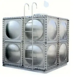 Tanque de almacenamiento de agua de panel modular Seccional de acero inoxidable de grado alimenticio rectangular de 100000 litros SS 304