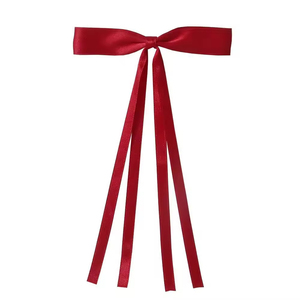 Vente en gros, mode coréenne, barrettes à ruban, pinces à cheveux pour femmes, accessoires pour cheveux, couleur unie, nœud papillon - Product Image 3