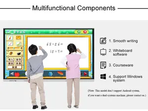 새로운 분위기 2024 스마트 화이트 보드 터치 스크린 디스플레이 삽입 스마트 보드 75 인치 디스플레이 스마트 인터랙티브 화이트 보드