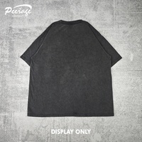 T-shirt surdimensionné personnalisé pour hommes Impression DTG T-shirt graphique découpé en boîte Lavage à l'acide 250 Gsm 250Gsm 100% Coton Boxy Fit Crop T-shirt pour hommes