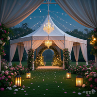 300 personnes grand chapiteau de luxe géodésique glamping Igloo dôme tente d'exposition commerciale pour les événements fête de mariage