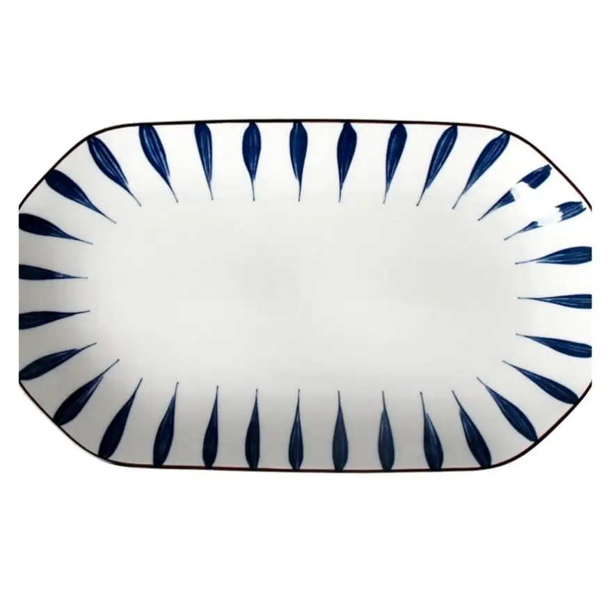 Groothandel Porseleinen Voorgerecht Dienblad Diner Set Witte Keramische Ovale Serveerschaal Voor Restaurant