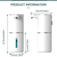 Distributeur de savon automatique HLK rechargeable en ABS Distributeur de mousse liquide sans contact pour les mains Machine pour les salles de bains d'hôtel