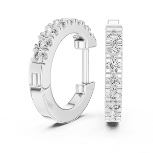 Boucles d'oreilles élégantes en diamant de laboratoire pour femme, plaquées argent, bijoux brillants, cadeau idéal pour mariage et usage quotidien - Product Image 2