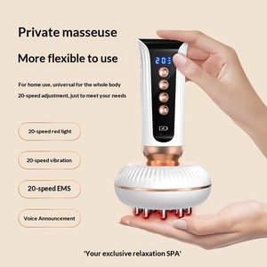 Kit professionnel de brosses de massage électriques aux herbes avec huile d'armoise et de gingembre – Technologie à vide pour une thérapie complète de raclage corporel - Product Image 3