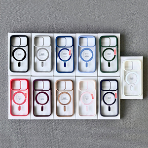 JOYPORODO B202 <span class=keywords><strong>Cover</strong></span> Trasparente in Acrilico per iPhone 17 16 15 Pro Max, <span class=keywords><strong>Cover</strong></span> Posteriore Magnetica per <span class=keywords><strong>Samsung</strong></span>, Coque Telefono Fundas - Product Image 1