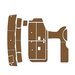 Plataforma de Baño para Barco <span class=keywords><strong>Chaparral</strong></span> 300 Signature 2000, Alfombrilla de Espuma EVA para Cabina, Imitación Madera de Teca, Estilo SeaDek Gatorstep, Autoadhesiva - Product Image 1