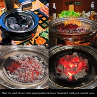 Revêtement intérieur pour four à charbon commercial, boîte à charbon coréenne pour systèmes de barbecue à tirage ascendant et à tirage descendant