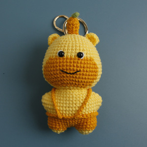 Lindo Llavero <span class=keywords><strong>de</strong></span> <span class=keywords><strong>Hipopótamo</strong></span> Tejido a Crochet, Mini Amigurumi, Colgante <span class=keywords><strong>de</strong></span> Ganchillo para Accesorios <span class=keywords><strong>de</strong></span> Bolsa - Product Image 6