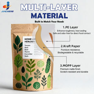 Sacchetto di Carta Kraft Personalizzato con Finestra, Busta Richiudibile con Zip per Alimenti, per Noci, Snack, Semi di <span class=keywords><strong>Pomodoro</strong></span> e Girasole - Product Image 5