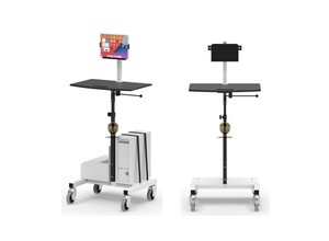 Modern Adjustable Metal <b>Tv</b> <b>Stand</b> Trolley Cart - Product Image 2