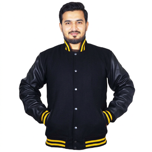 New Arrival High Quality Men Varsity <b>Jacket</b> <b>Leather</b> <b>Long</b> Sleeves Winter Fashion Outerwear Men Varsity <b>Jackets</b> - Product Image 1