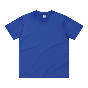 Camiseta de manga corta de talla grande de algodón puro de 250 gramos cuadrados de peso pesado para hombre 100% algodón cuello redondo manga corta abullonada - Product Image 6