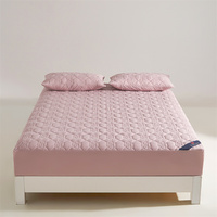 Surmatelas matelassé imperméable de couleur unie, taille personnalisée, 100% polyester, housse de protection toute saison pour hôtel, maison, chambre, lit ajusté
