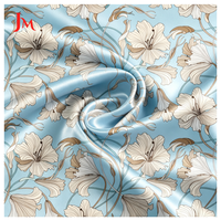 Nouveau design très demandé : Rouleau de tissu satiné 100 % polyester à motif floral imprimé pour robe de mariée