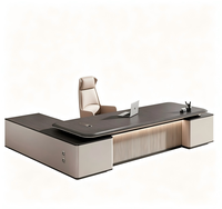 Bureau de bureau moderne haut de gamme pour président/directeur grande table de patron de luxe pour la conception convertible respectueuse de l'environnement