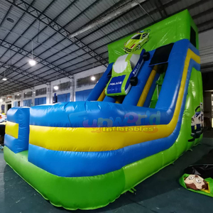 Structure gonflable géante de qualité commerciale pour fêtes en plein air, toboggan gonflable, piste de course gonflable, glissade sèche pour enfants - Product Image 5