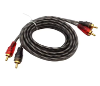 Paket tas plastik Pria Wanita kabel Audio Video kabel RCA konektor berlapis emas atau nikel
