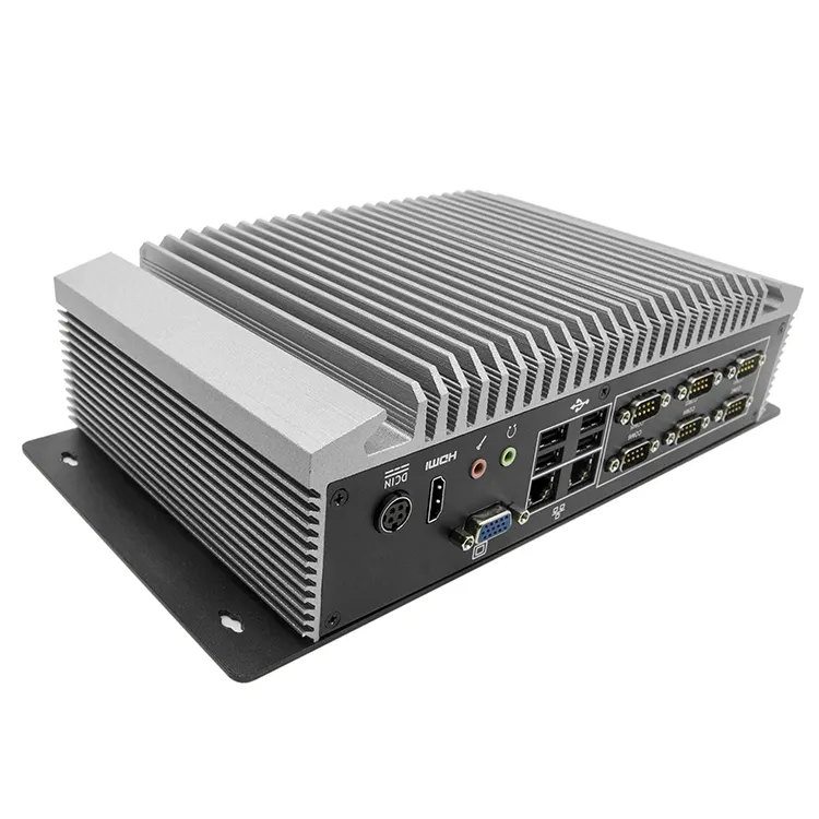 Jwipc pc computador, caixa industrial mini pc tamanho pequeno fino wifi hd sem ventilação com suporte vesa