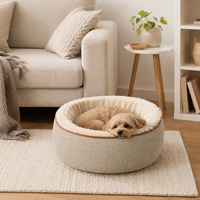 Lit de sommeil orthopédique pour animaux de compagnie de qualité supérieure avec soutien profond et confortable, tissu lavable et doublure en fausse fourrure douillette