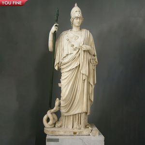 <span class=keywords><strong>Estatua</strong></span> de Mármol de Pallas <span class=keywords><strong>Atenea</strong></span> de Tamaño Real YOUFINE con Casco y Lanza para Exteriores, Universidades y Campamentos - Product Image 2