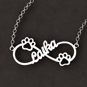 Collana alla Moda in Acciaio Inossidabile con Impronta di Zampa Animale, Ciondolo Minimalista Personalizzabile con Nome, Grazioso Regalo di Compleanno <span class=keywords><strong>per</strong></span> Ragazze - Product Image 2