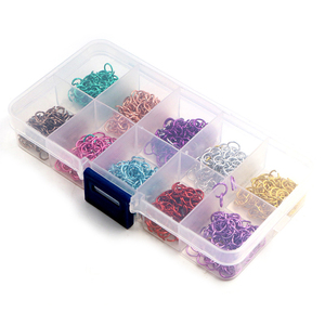 Anneaux ouverts en aluminium colorés de 6 mm, anneaux fendus, connecteurs pour colliers, bracelets, accessoires de <span class=keywords><strong>fabrication</strong></span> de bijoux DIY, 1000 pièces/boîte - Product Image 2