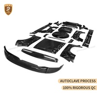 Pour Land Rover Defender 110 KN Style Kit de carrosserie en Fiber de carbone sèche lèvre avant pare-chocs Canards Grille garde-boue arrière fusées évents latéraux