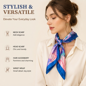Custom Printed 100% Mulberry Silk <b>Square</b> <b>Scarf</b> Any Size OEM Luxury Satin Silk <b>Scarf</b> for Women Fashion Neck Wrap - Product Image 3