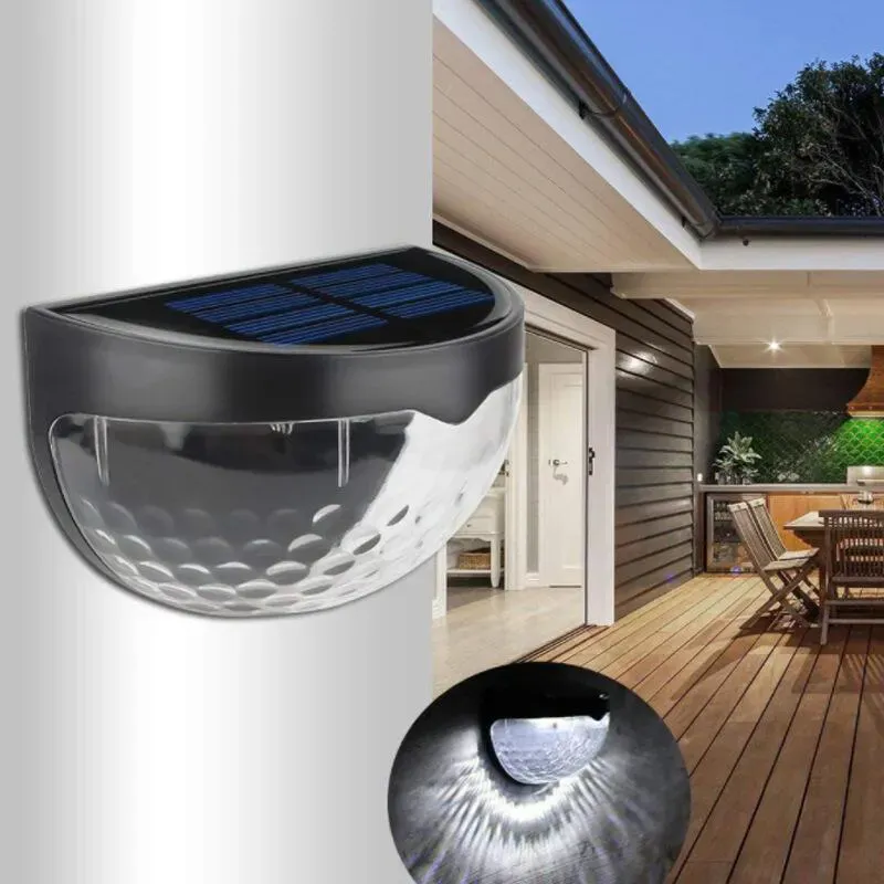 2023 lampu dinding tenaga surya luar ruangan, lampu pencahayaan dekoratif LED tahan air untuk halaman taman bentuk setengah lingkaran
