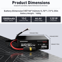 Racepow твердотельный Lipo 6S/12S 15C 22,2 V 10000mAh 12000mAh 16000mAh 23000mAh 30000mAh Lipo батарея для дрона