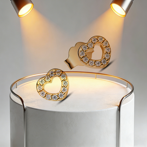 Nuevos Pendientes Originales de Plata de Ley 925 para Mujer, Aros con Forma de Corazón, Oro Rosa, Regalo de Boda, Joyería de Lujo - Product Image 6