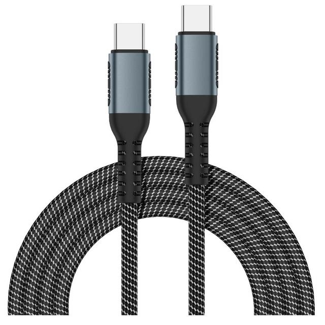 100W USB C to C Cable 6ft 2m Type-C 5A E Mark Fast Charging Nylon Braided Cord Cable for Mobile Phone or Tablet