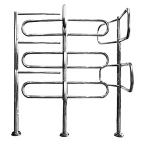 Tourniquet manuel Guangbao ZY-C006 pour supermarché, en acier inoxydable, semi-haut, dispositif de contrôle d'accès d'entrée, IP55, à poussée manuelle - Product Image 3