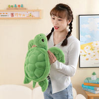 Peluche Tortue Marine Personnalisée avec Logo, Douce, Petite, Style Dessin Animé, Rembourrage Coton PP, Design Créatif et Adorable, Couette Thème Aquarium