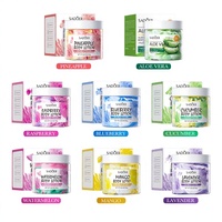 Série de lotions corporelles texture crème glacée framboise, marque haut de gamme, en pot, hydratation pour femmes, hydratant pour peaux mixtes