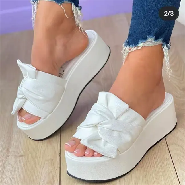 Fashion Slip on Shoes for Ladies Thick Sole ladies slippers platform Summer Beach ladies footwear mules