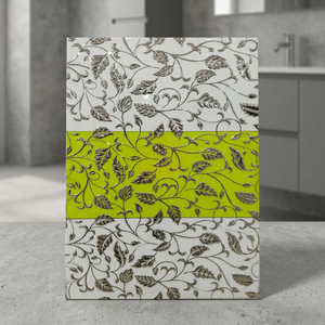 Carreaux muraux décoratifs en céramique émaillée haute brillance Vistaar Brand Golden Silver 300x600mm pour intérieur - Product Image 2