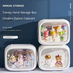 Boîte à surprises New Bubble Mart YM-308 <span class=keywords><strong>Cube</strong></span>, boîte de <span class=keywords><strong>rangement</strong></span> pour les mains, présentoir de bureau, capsule spatiale en plastique acrylique de dessin animé - Product Image 2