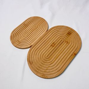 Plateau en bambou pour pain, tapis isolant thermique, plateau ondulé, plateaux de service de cuisine pour collations et fruits - Product Image 2
