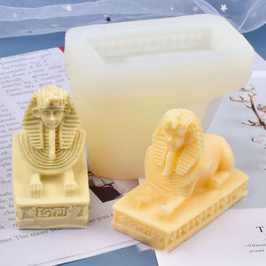 Outils <span class=keywords><strong>de</strong></span> décoration <span class=keywords><strong>de</strong></span> gâteaux en pâte à sucre DIY B-3547, Sphinx pharaon égyptien, moule en silicone pour bougie aromatique en plâtre fait à la main, crâne <span class=keywords><strong>de</strong></span> pharaon - Product Image 2