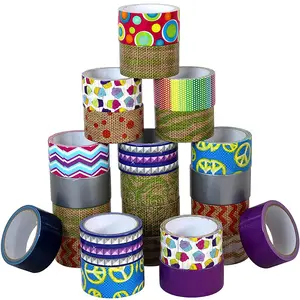 Colorful Printed Design Heavy Duty 180MIC Fabric Customized Logo Printing Cloth Duct Tape