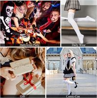 Bas tricotés anti-bactériens 80D semi-opaques pour femmes, hauteur cuisse, pour déguisement et cosplay
