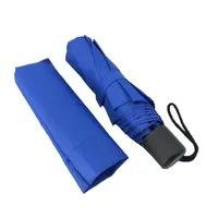 Özel süper Mini mavi ucuz üç 3 katlanır cep manuel şemsiye