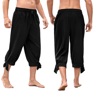 Pantalones de pirata vikingo renacentista Medieval para hombre, pantalones holgados de disfraz de jinete, pantalones bombachos - Product Image 2