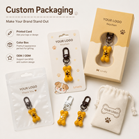 Porte-clés Os de Chien Mignon en Résine, Pendentif Chiot Dessin Animé, Mini Breloque de Sac, Cadeau pour Amoureux des Animaux, Couples, Étudiants, Enfants, Garçons et Filles
