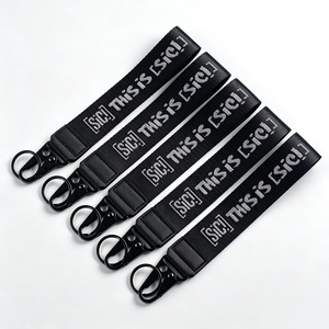 High Quality Woven Embroidered Logo Polyester Short Wrist <strong>Lanyard</strong> <strong>for</strong> <strong>Keys</strong> Custom Women Holder Cute <strong>Lanyards</strong> - Product Image 4