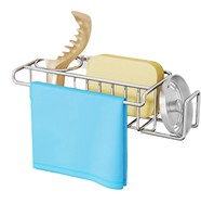 Support mural sans perçage pour éponge et brosse de nettoyage en acier inoxydable – Design minimaliste moderne pour cuisine et salle de bain